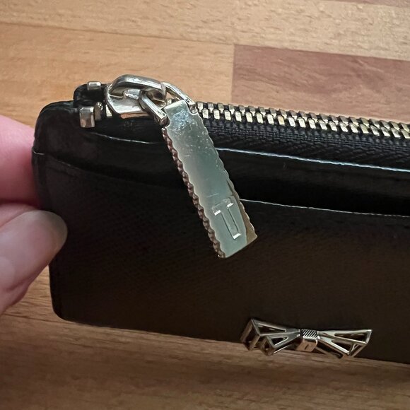 Ted Baker Black Metal Bow Card and Coin Wallet - Picture 7 of 9